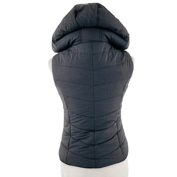 Aeropostale Gray Quilted Puff Sleeveless Hooded Outdoor Winter Vest XS - Picture 4 of 12